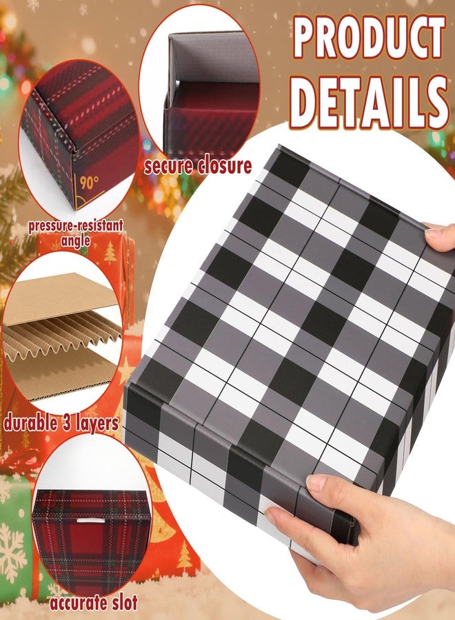 Eaasty 12 Pcs Christmas Shirt Boxes for Presents Medium Christmas Boxes with Lids Xmas Gift Wrap Cases Reusable Present Cases for Xmas Holiday Birthdays Parties Wrapping - Image 4